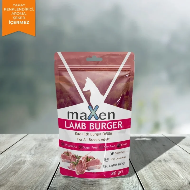 Maxen Kuzu Etli Burger Köpek Ödülü (80 g)