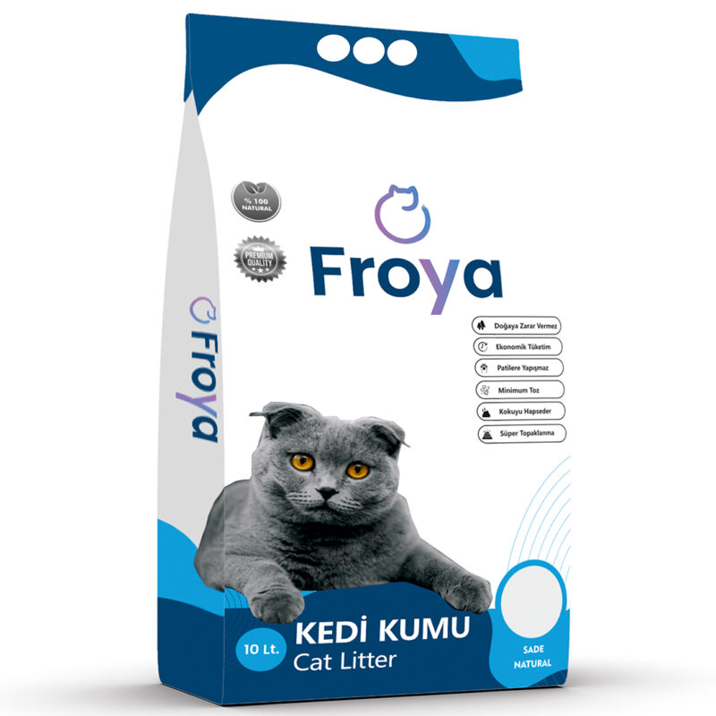 Froya Kokusuz Topaklanan 10L Bentonit Kedi Kumu