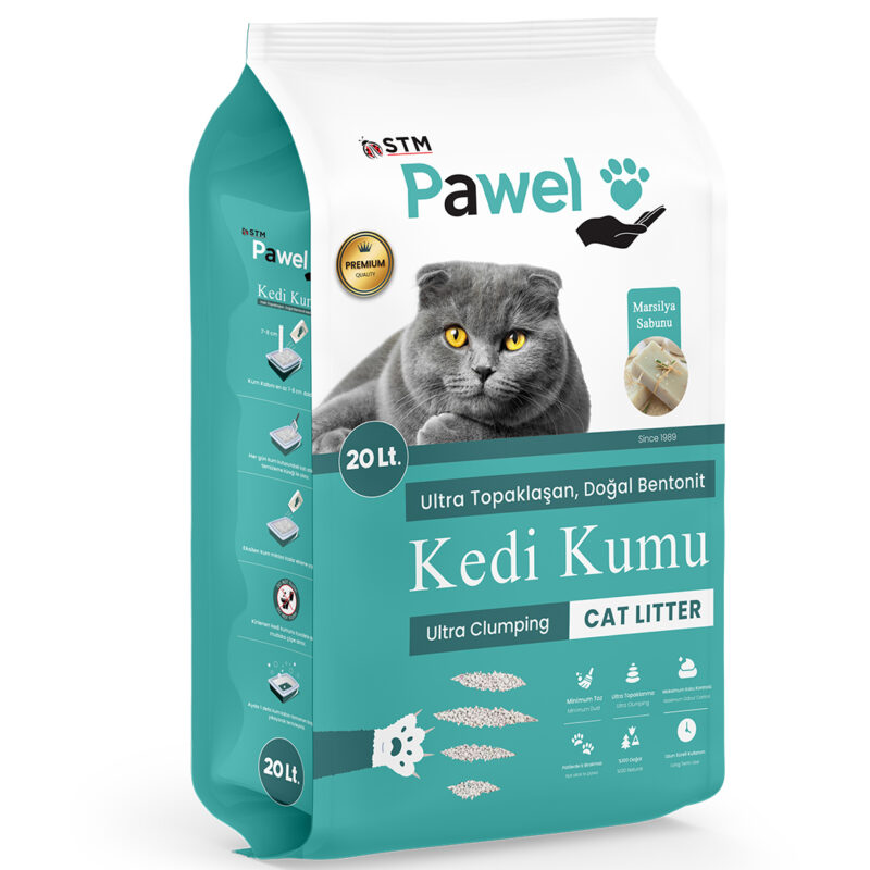 Pawel Marsilya Sabun Kokulu Topaklanan 20L Bentonit Kedi Kumu